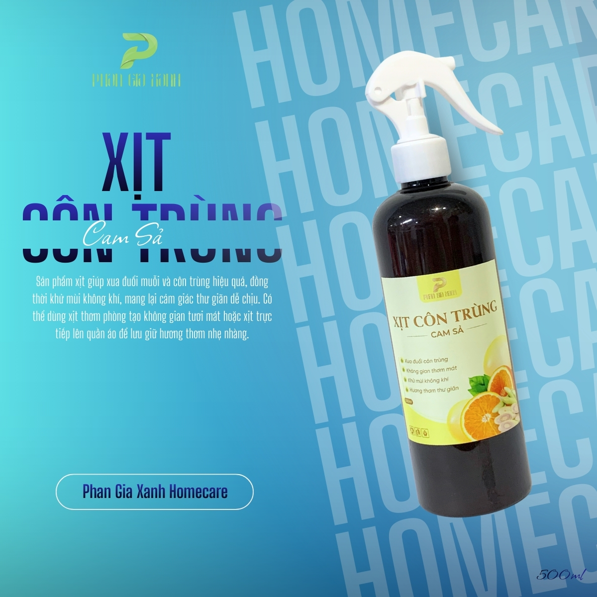 Xịt côn trùng cam sả PGX Xịt côn trùng cam sả PGX