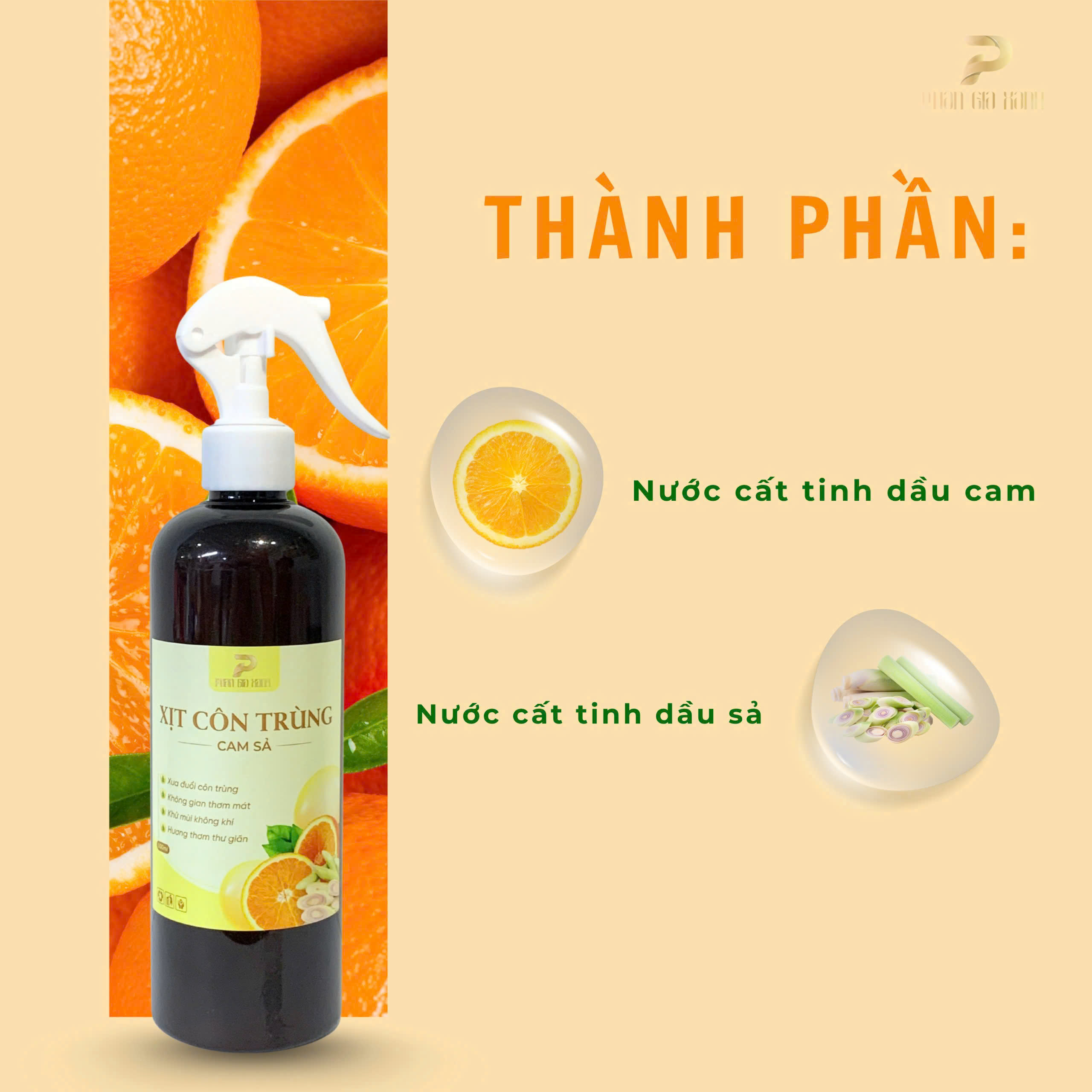 Xịt côn trùng cam sả PGX2 Xịt côn trùng cam sả PGX