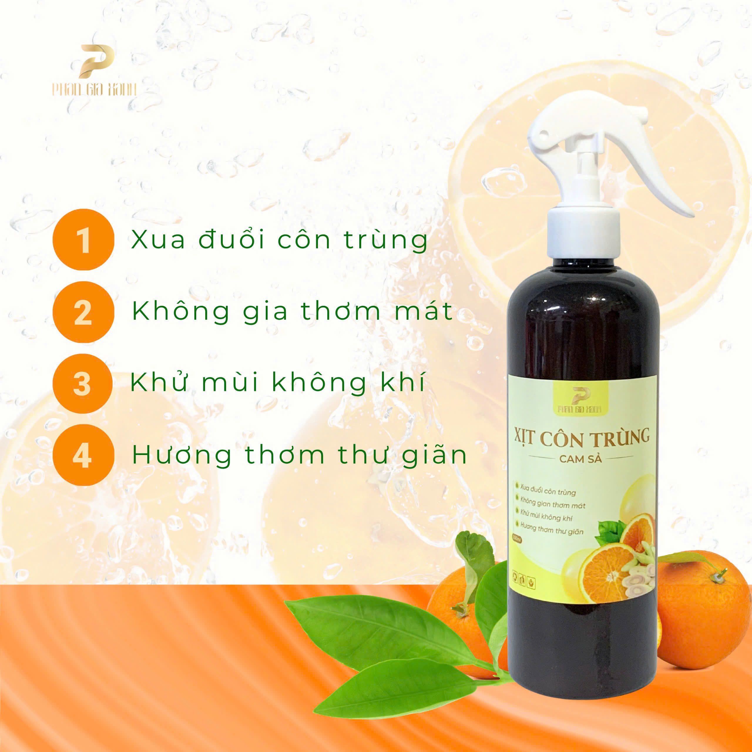 Xịt côn trùng cam sả PGX3 Xịt côn trùng cam sả PGX