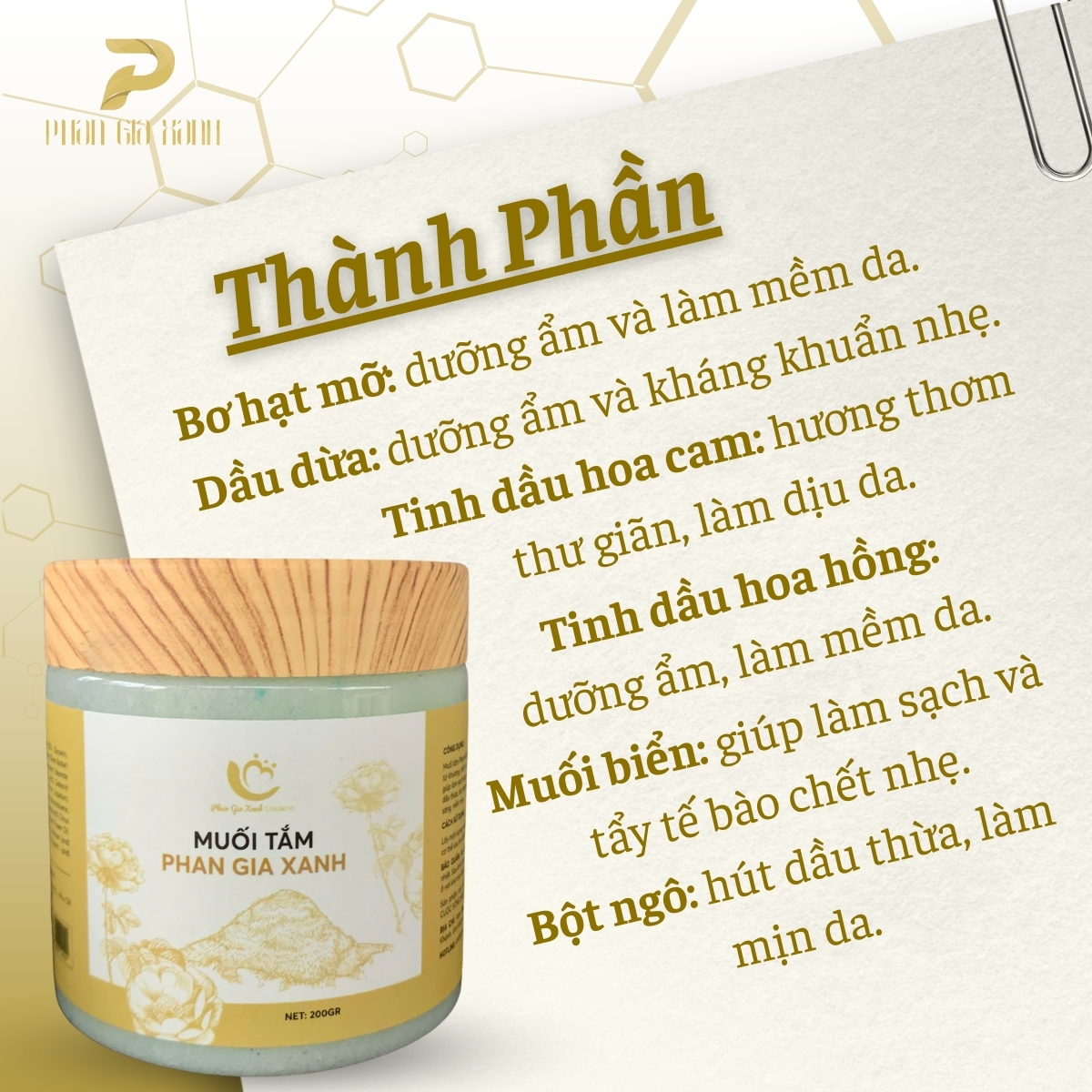 Muối tắm PGX 1 Muối tắm PGX