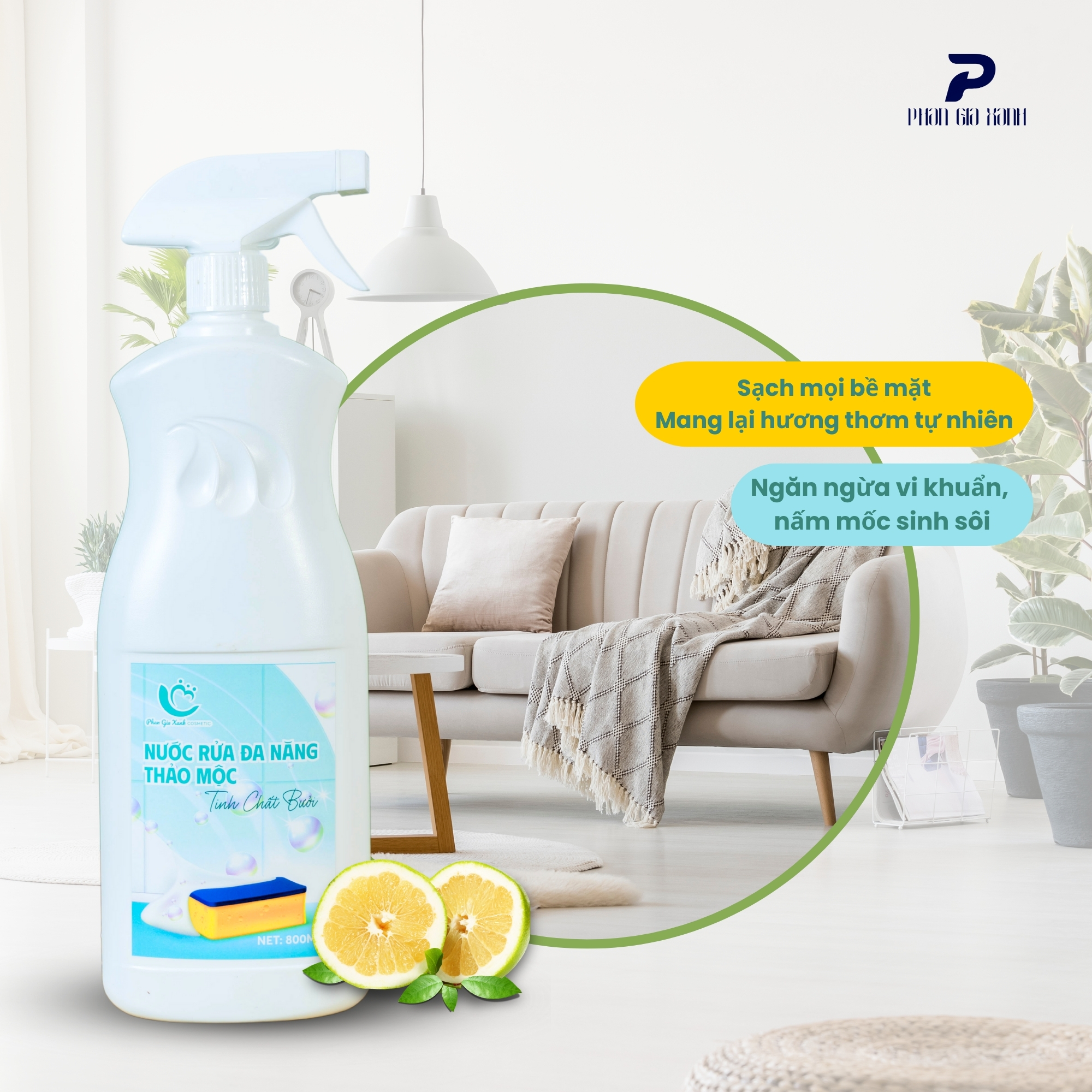 Nước rửa đang năng thảo mộc PGX2 Nước rửa đang năng thảo mộc tinh chất bưởi PGX 800ml