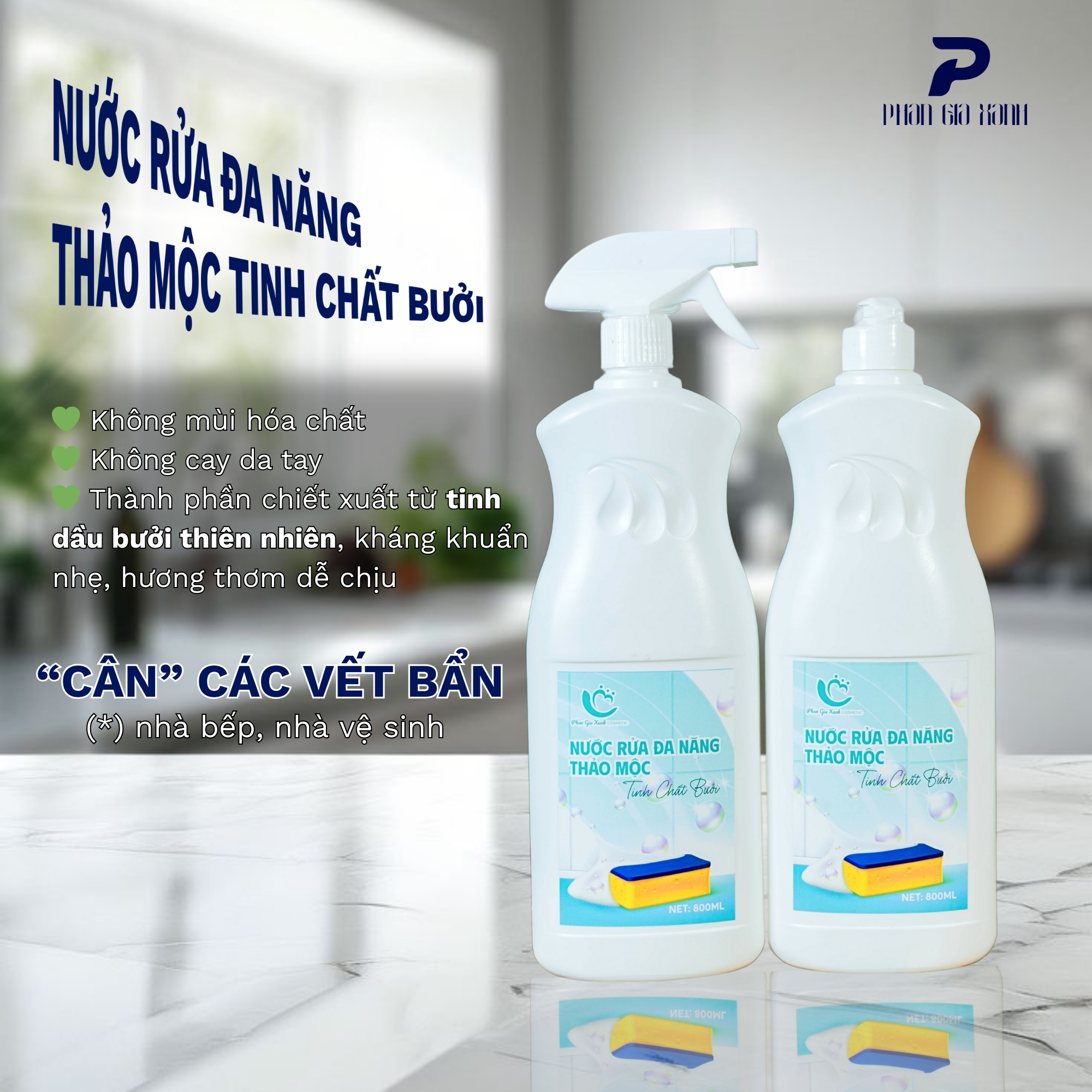 Nước rửa đang năng thảo mộc PGX4 Nước rửa đang năng thảo mộc tinh chất bưởi PGX 800ml