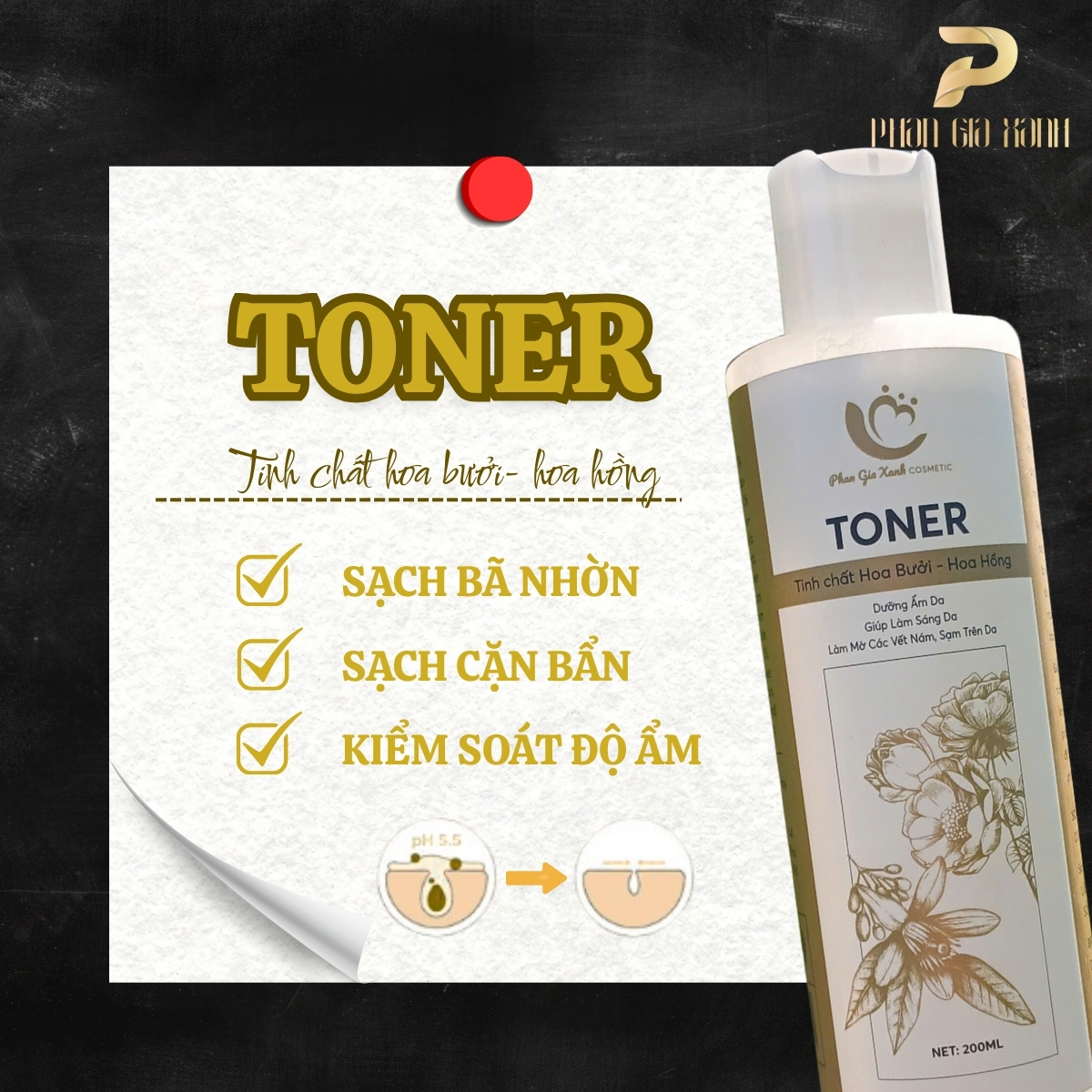 Toner tinh chất hoa bưởi - hoa hồng PGX 200ml Toner tinh chất hoa bưởi - hoa hồng PGX 200ml