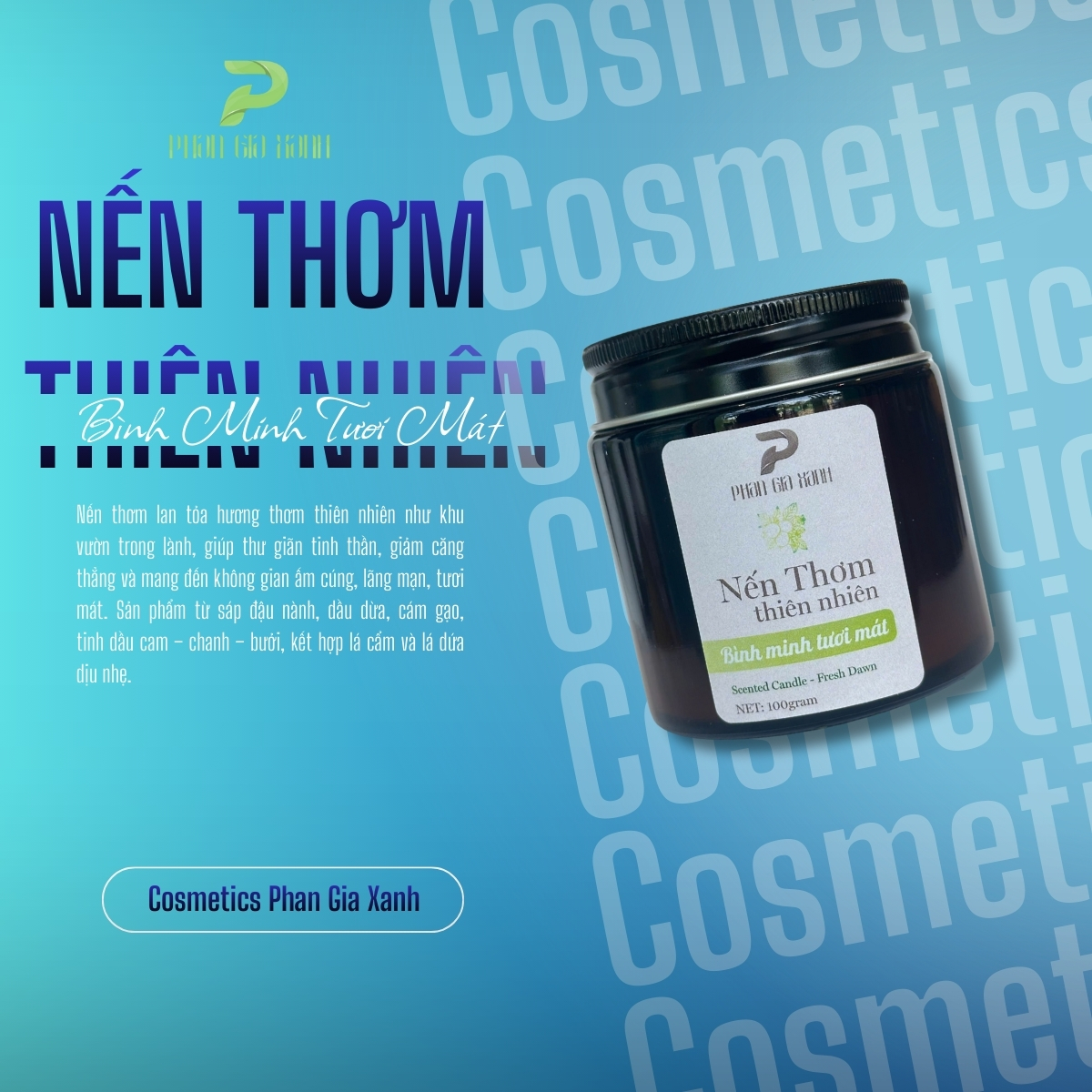 bình minh tươi mát Nến thơm thiên nhiên Bình minh tươi mát PGX