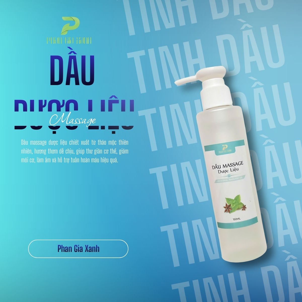 Tinh dầu massage dược liệu PGX 150ml Tinh dầu massage dược liệu PGX 150ml