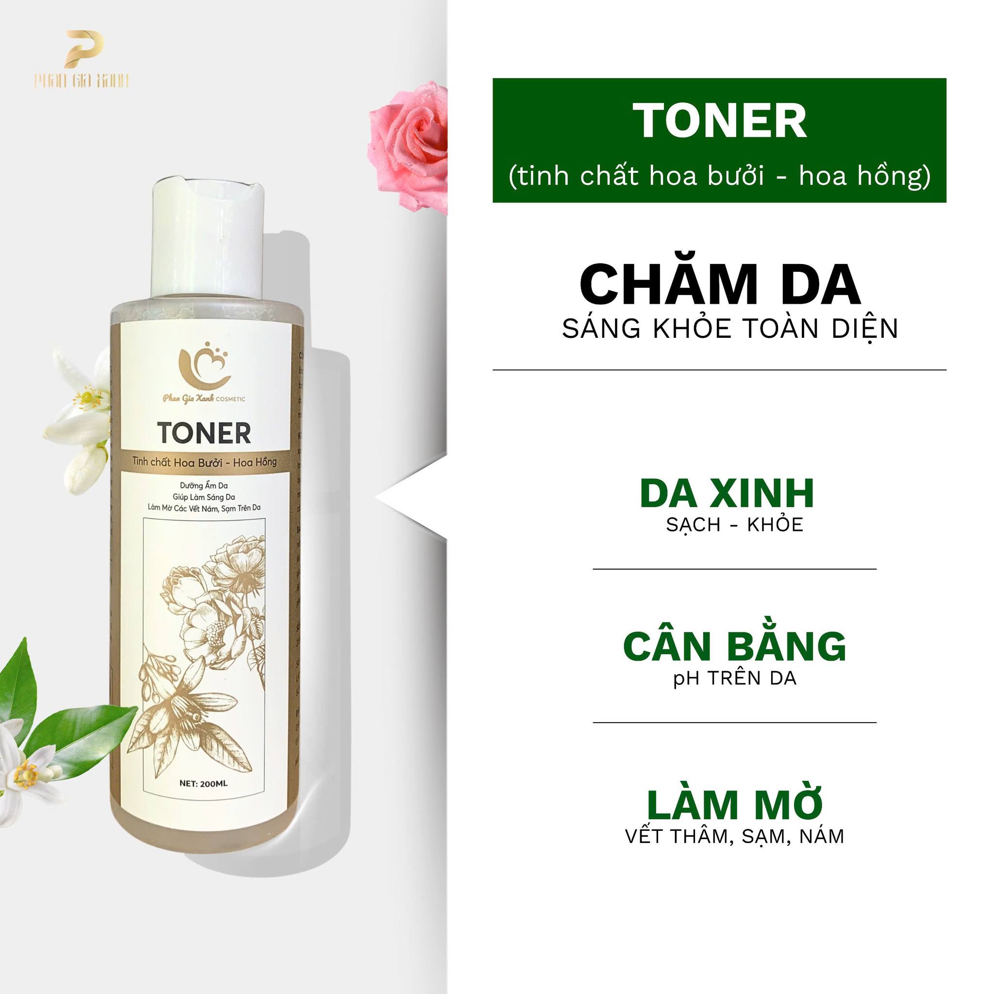 Toner tinh chất hoa bưởi - hoa hồng PGX 200ml Toner tinh chất hoa bưởi - hoa hồng PGX 200ml