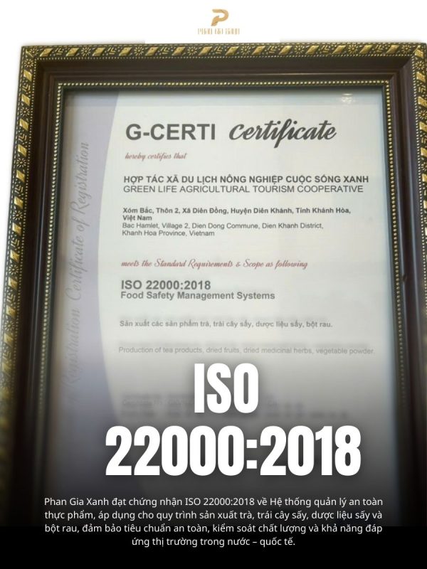 Chứng nhận ISO 220002018 Phan Gia Xanh